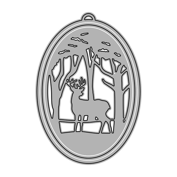 Poppy Crafts Cutting Dies #888 - Christmas Collection - Deer Bauble*