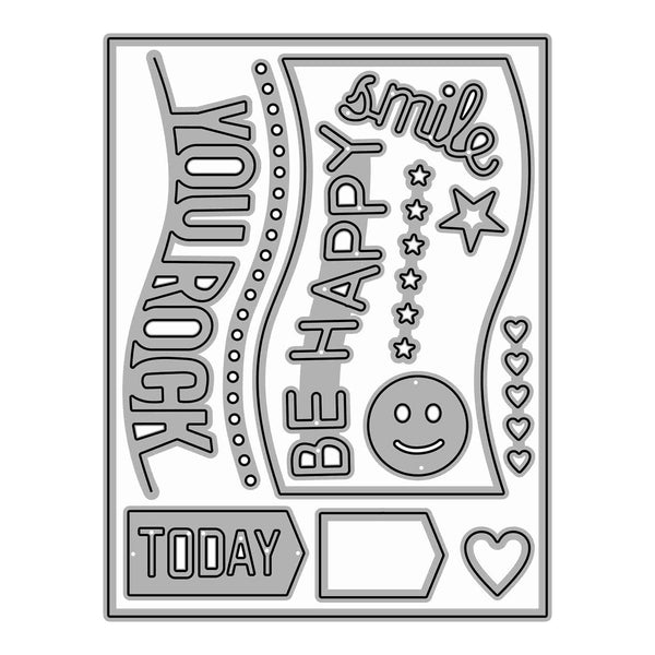 Poppy Crafts Cutting Dies #955 - Be Happy