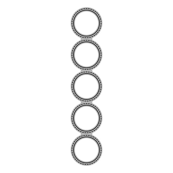 Poppy Crafts Cutting Dies #963 - Stitched Circle Fivesome
