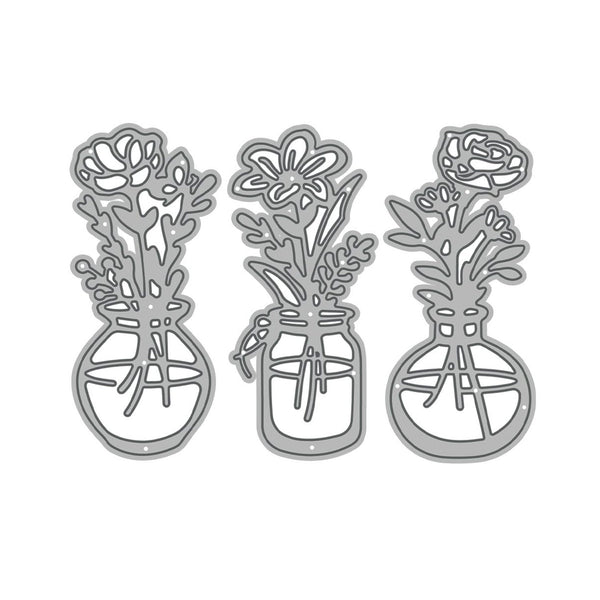 Poppy Crafts Cutting Dies #969 - Flowers in Jars