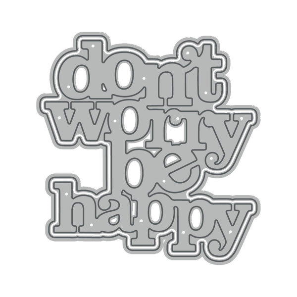 Poppy Crafts Cutting Dies #993 - Don't Worry Be Happy