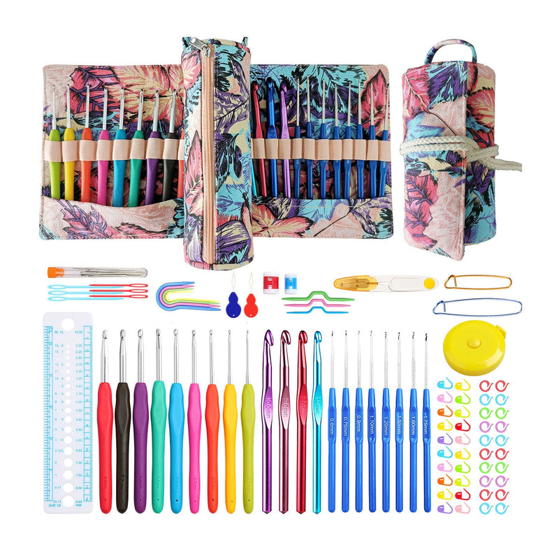 Poppy Crafts Crochet Hook Set & Accessories - Autumn leaves