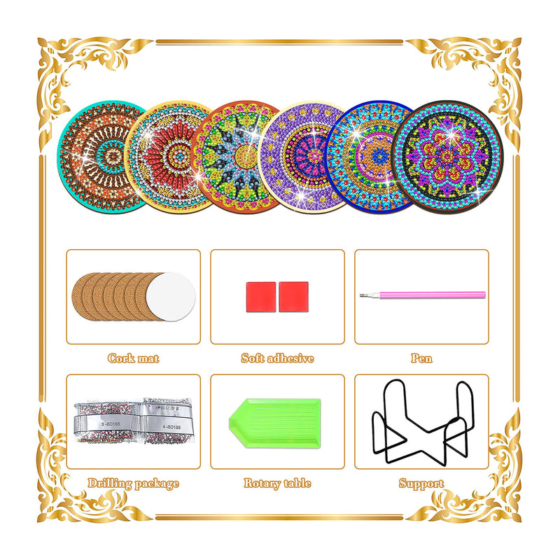 Poppy Crafts Diamond Coaster Kit #6 - Mandala #8*