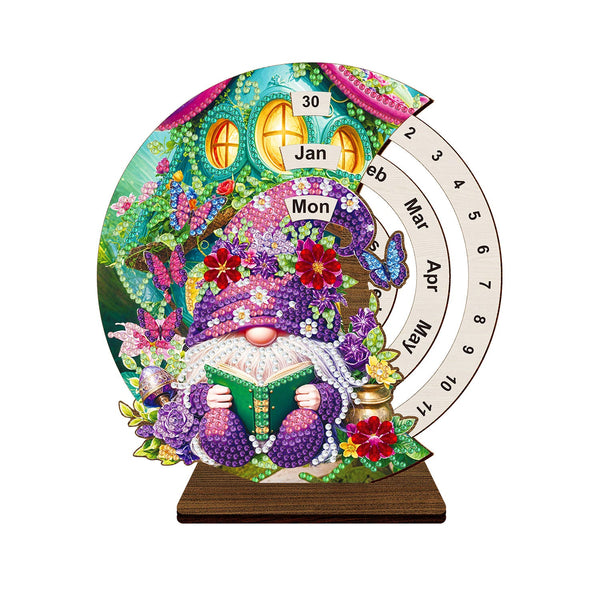Poppy Crafts Diamond Art Calendar Kit #19 - Purple Gnome