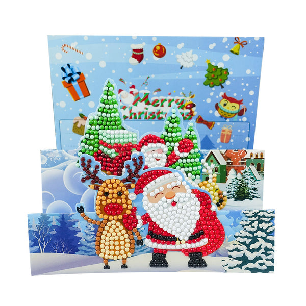 Poppy Crafts Diamond Art 3D Christmas Greeting Card #5*