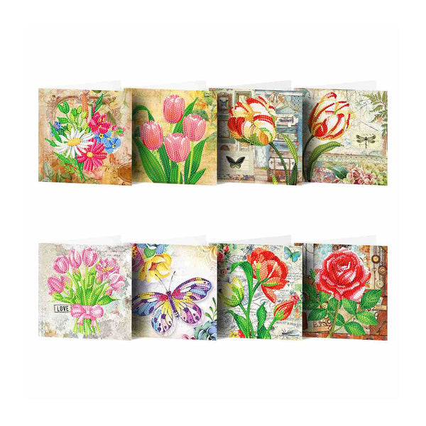 Poppy Crafts Diamond Art Greeting Card Kit #11 - 8 Pack*