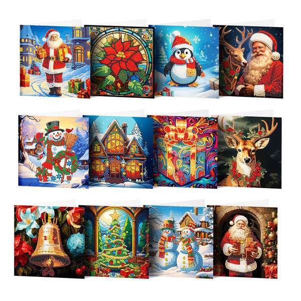 Poppy Crafts Diamond Art Greeting Card Kit #15 - 12 Pack