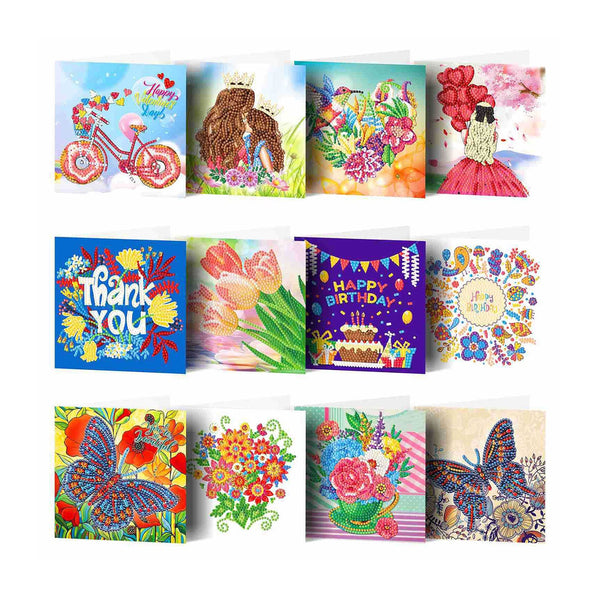 Poppy Crafts Diamond Art Greeting Card Kit #6 - 12 Pack*