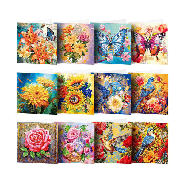 Poppy Crafts Diamond Art Greeting Card Kit #7 - 12 Pack