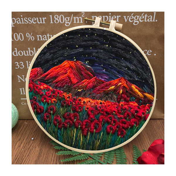 Poppy Crafts Embroidery Kit #81 - Poppy Mountain Night
