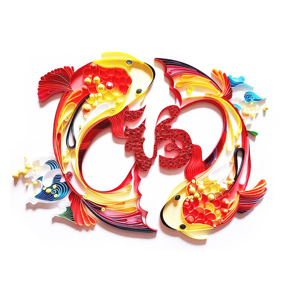 Poppy Crafts A4 Quilling Kit #37 - Two Koi