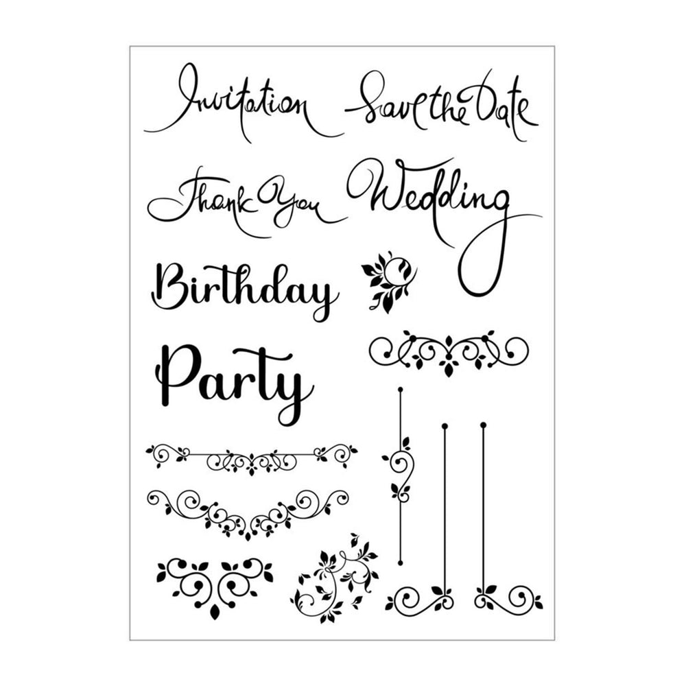 Poppy Crafts Clear Stamps #430 - Invitation sentiments – CraftOnline