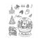 Poppy Crafts Clear Stamps #435 - Snow Globe*