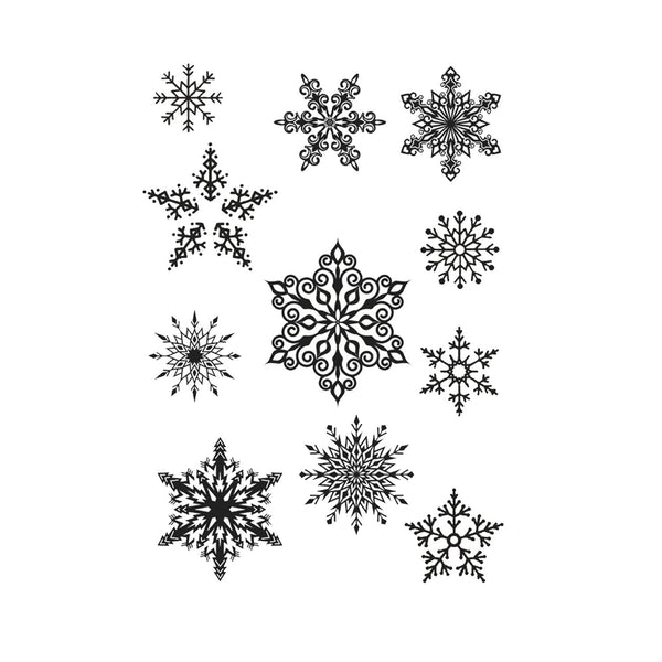 Poppy Crafts Clear Stamps #460 - Christmas Collection - Snowflakes*
