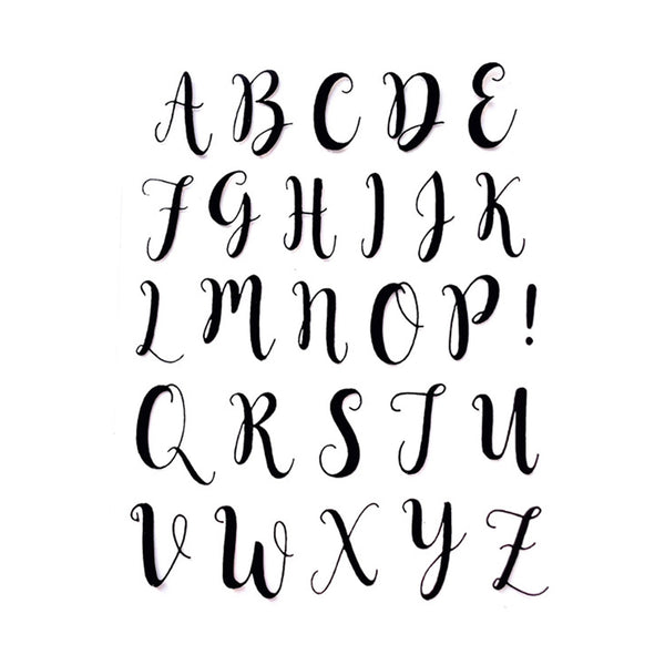 Poppy Crafts Clear Stamps #476 - Bold Cursive Alphabet