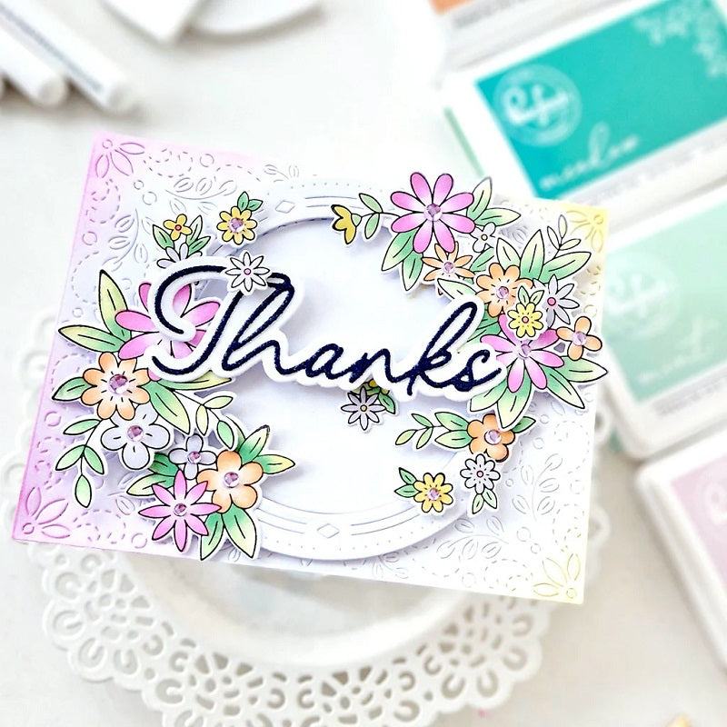 Pinkfresh Studio Press Plate Basic Sentiments