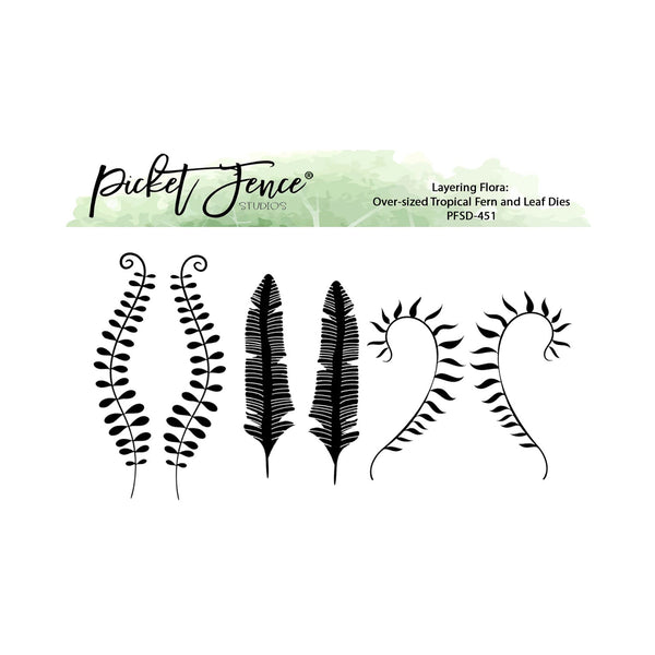 Picket Fence Studios Layering Flora: Over-sized Tropical Fern and Leaf Dies