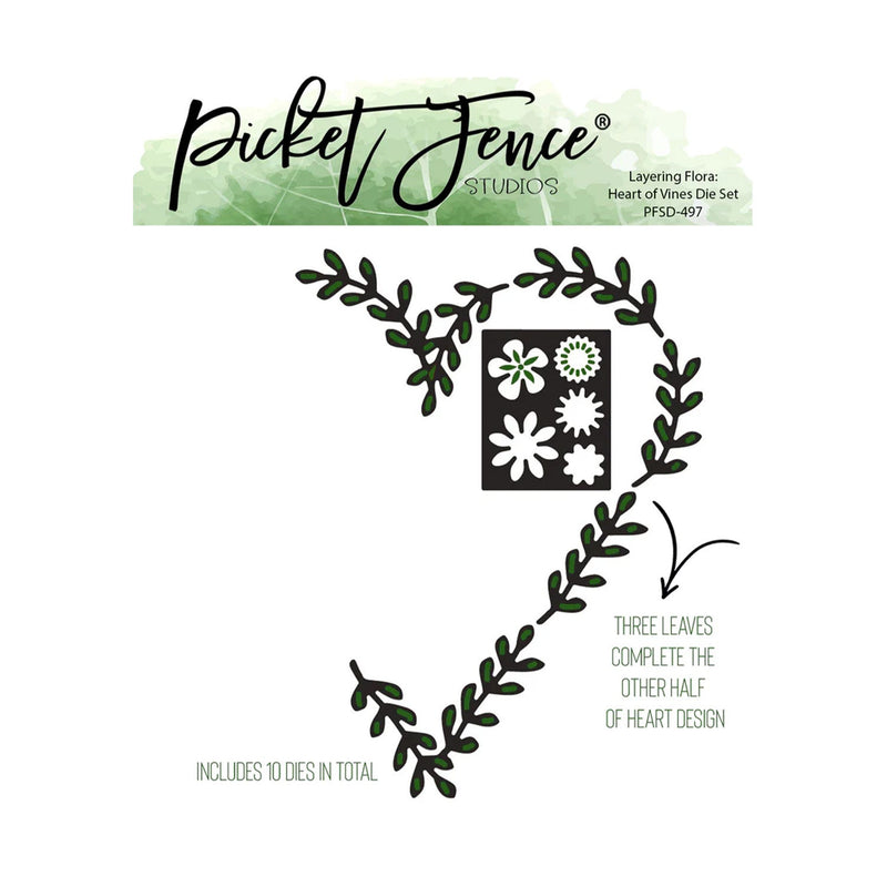 Picket Fence Studios Layering Flora: Heart of Vines Die Set