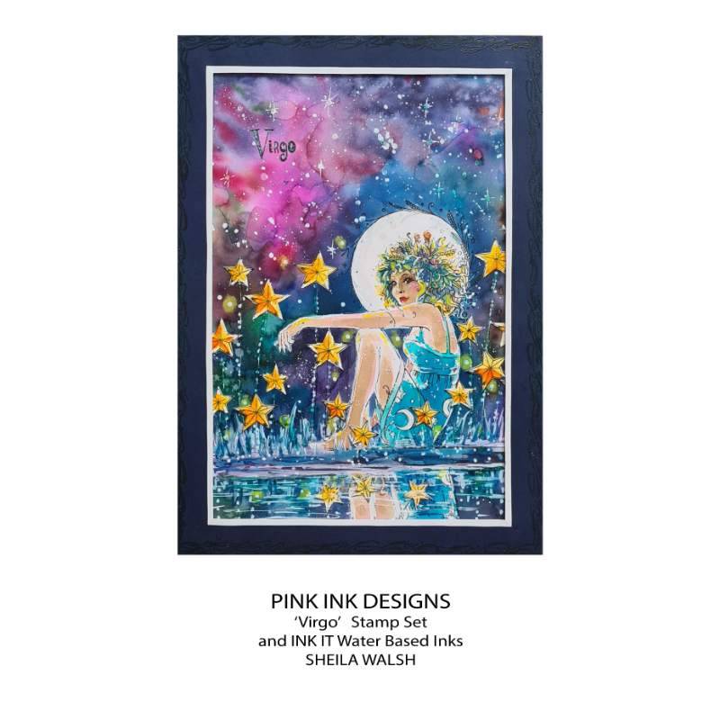Pink Ink Designs 6"x 8" Clear Stamp Set - Astrology Series - Virgo - Kindness*
