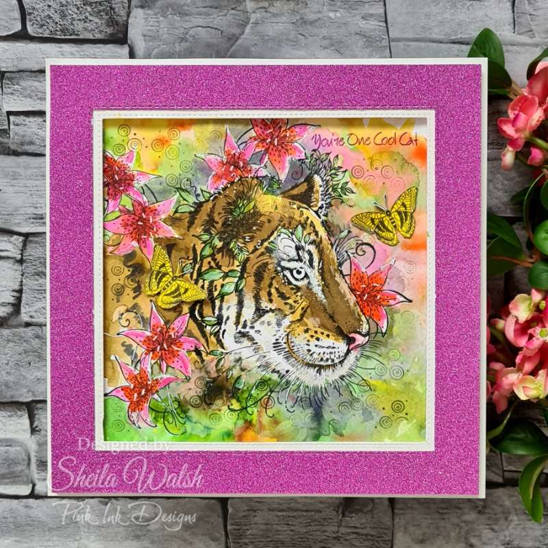 Pink Ink Designs 6"x 8" Clear Stamp Set - Fauna Series - Sher Khan