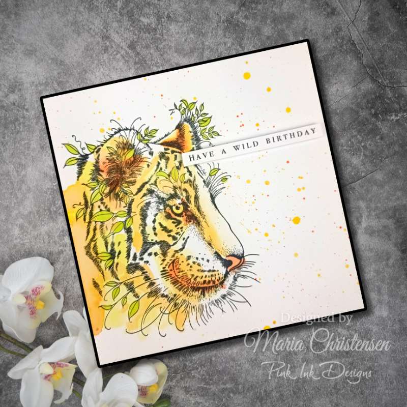 Pink Ink Designs 6"x 8" Clear Stamp Set - Fauna Series - Sher Khan