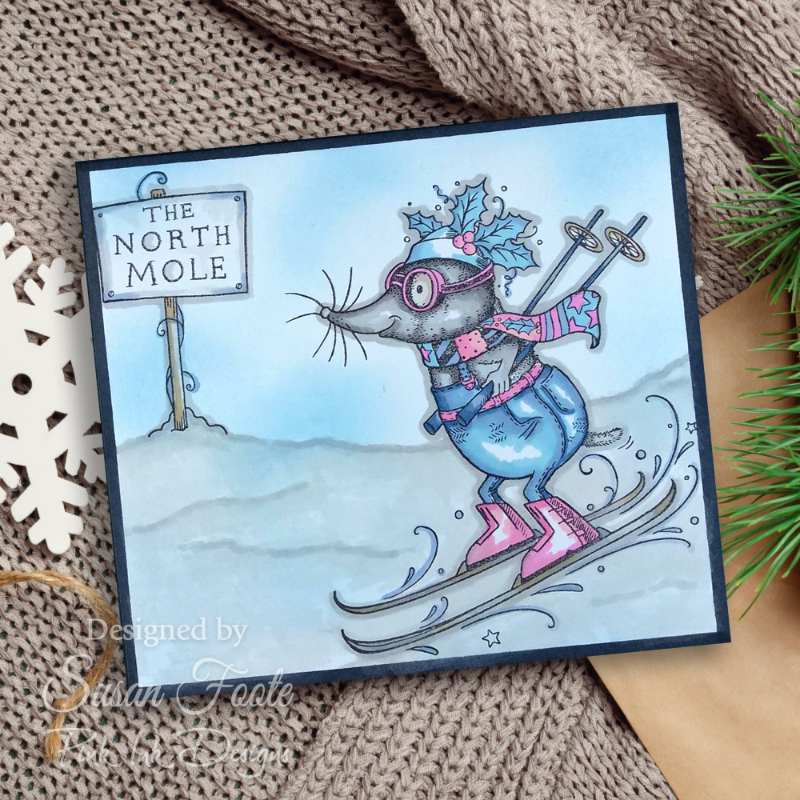 Pink Ink Designs 6"x 8" Clear Stamp Set - Christmas Series - The North Mole*