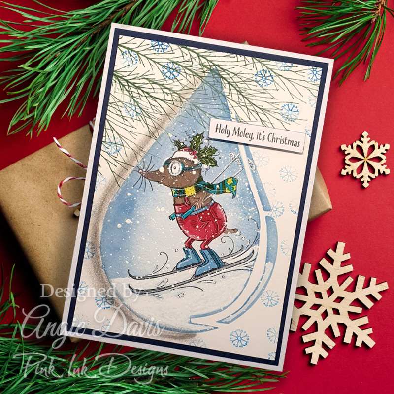 Pink Ink Designs 6"x 8" Clear Stamp Set - Christmas Series - The North Mole*