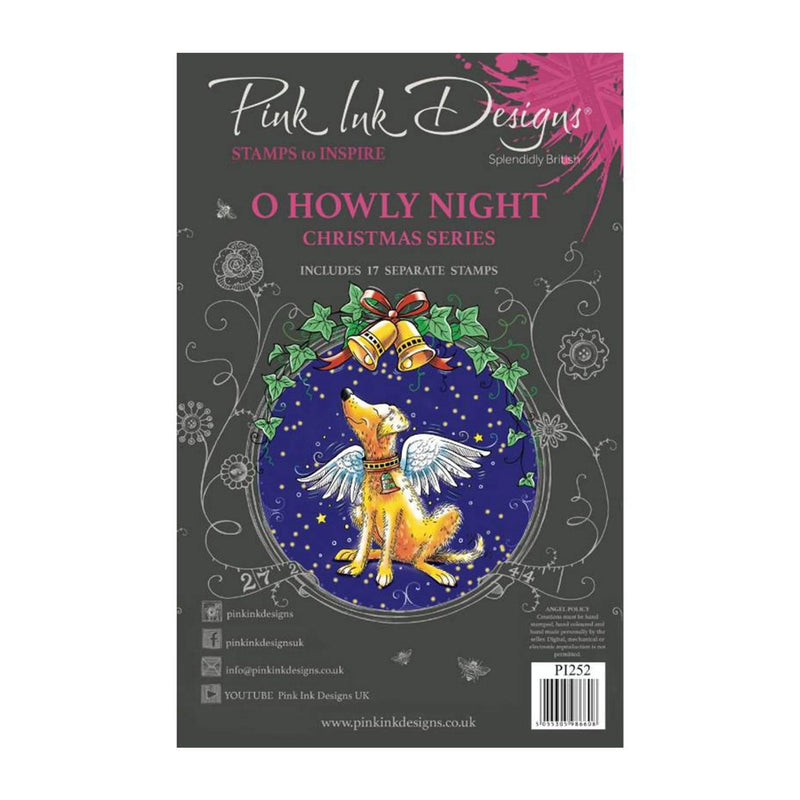 Pink Ink Designs 6"x 8" Clear Stamp Set - Christmas Series - O Howly Night*
