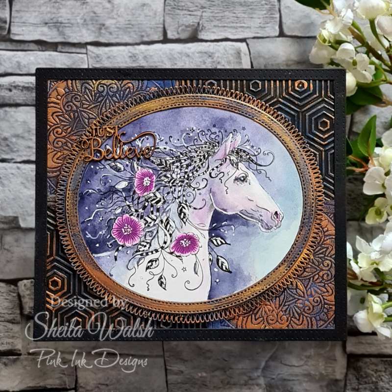 Pink Ink Designs 6"x 8" Clear Stamp Set - Fauna Series - Mane Attraction*