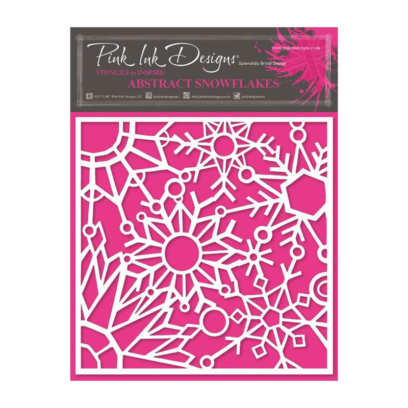 Pink Ink Designs 7"x7" Stencils - Abstract Snowflakes*