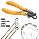 Yellow wire loop tool with text on a white background