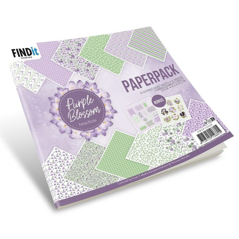 Find It Trading Precious Marieke Paper Pack 8"X8" Purple Blossom
