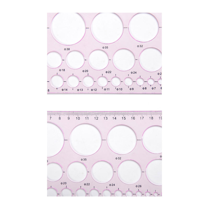 Universal Crafts Circle Sizer Ruler - Pink