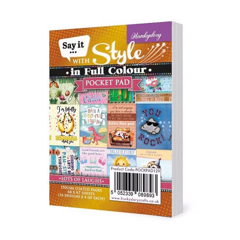 Hunkydory Say it with Style in Full Colour Pocket Pads - Lots of Laughs