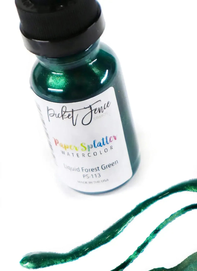 Picket Fence Studios Paper Splatter Watercolour - Liquid Forest Green*