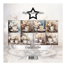 Packaging of 'Cup of Coffee' paper pack by Paper Favourites with images of cups and flowers.