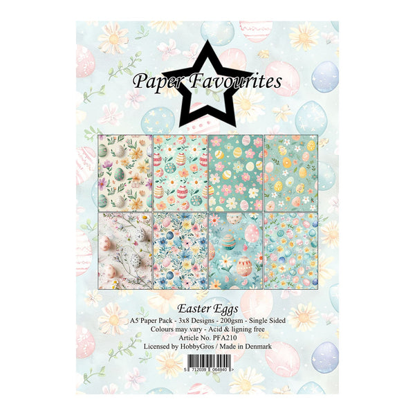 Pack of Easter-themed paper with various designs on a decorative card.