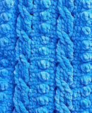 Close-up of blue textured fabric