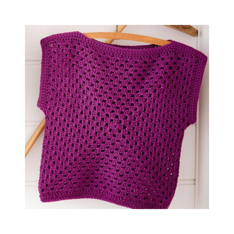 Patons Free Pattern - Cotton Blend - Child's Granny Square Top