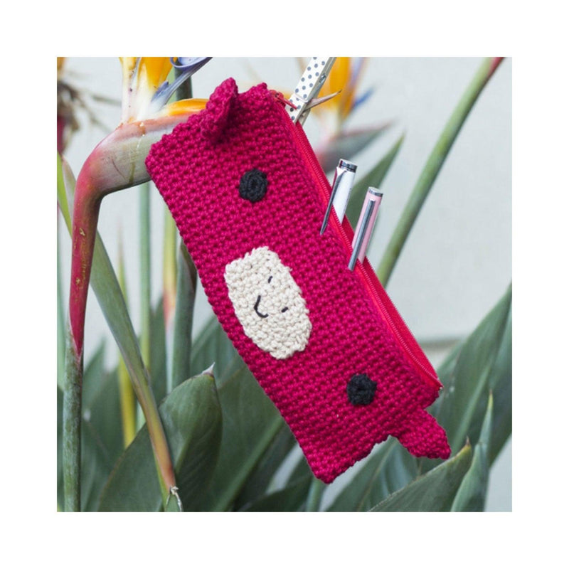 Patons Free Pattern - Cotton Blend - Monkey Pencil Case