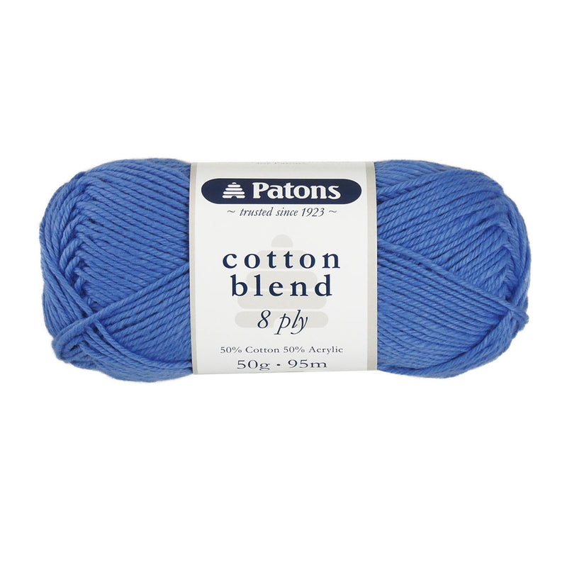 Patons Cotton Blend 8ply 50g - Swansea Blue