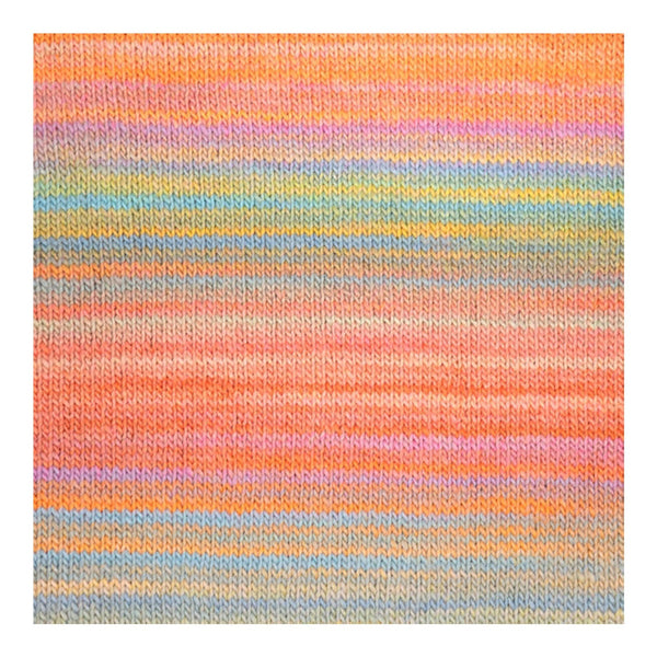 Multicolored striped fabric pattern on a white background