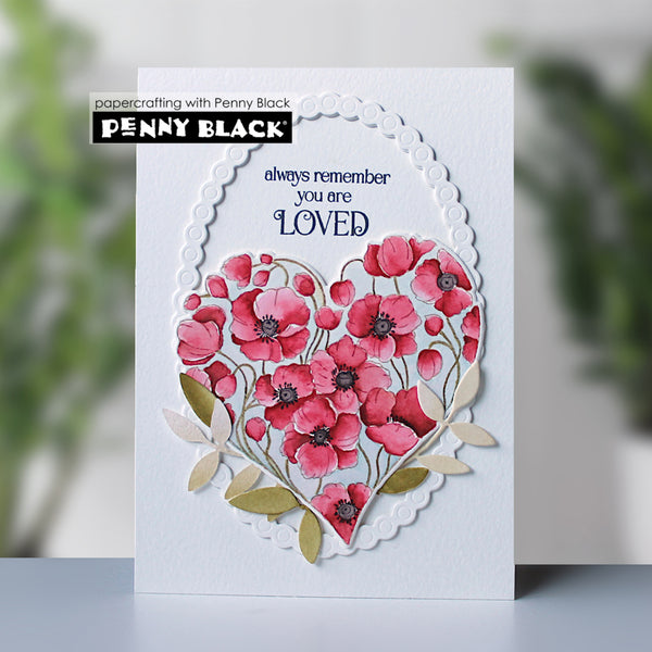 Penny Black Clear Stamps - Heart Bloom