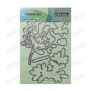 Fenny Black Creative Dies set featuring 100% steel cutting dies for floral and leaf designs, shown on their original light green packaging card.