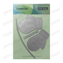 Penny Black Creative Dies set featuring two steel cutting dies and a scoring tool, displayed on their green and blue retail packaging card.