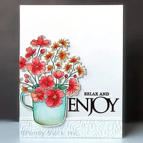 Penny Black Clear Stamps - Good Wishes Bouquet