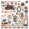 Collection of Halloween-themed stickers with various designs and text on a white background.