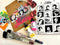 Dina Wakley Media Cling Stamps 6"X9" - Pocket Squares