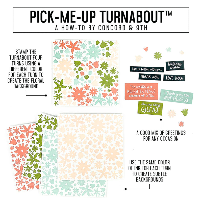 Concord & 9th Clear Stamps 6"X6" Pick-Me-Up Turnabout*