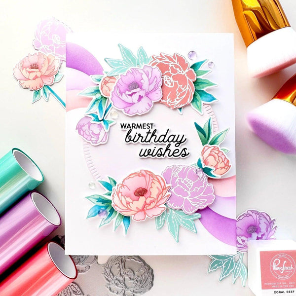 Pinkfresh Studio Stencil Set - Blushing Blooms